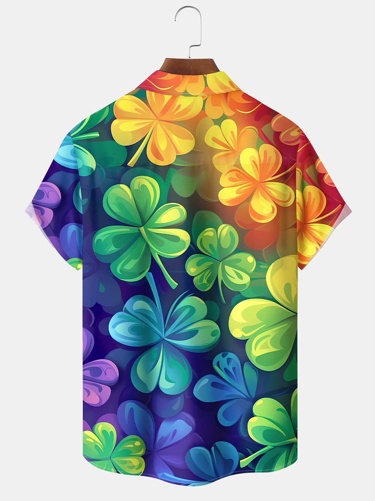 Holiday Shamrock Lucky Patrick's Hawaiian Shirt For Holiday Parties, Tropical Vacations, And Festive Gift Giving