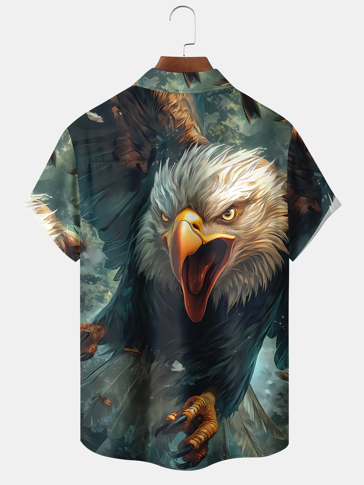 American Vintage Holiday Eagle Sky Vacation Hawaiian Shirt For Beach Days, Summer Outings, And Thoughtful Gift Giving