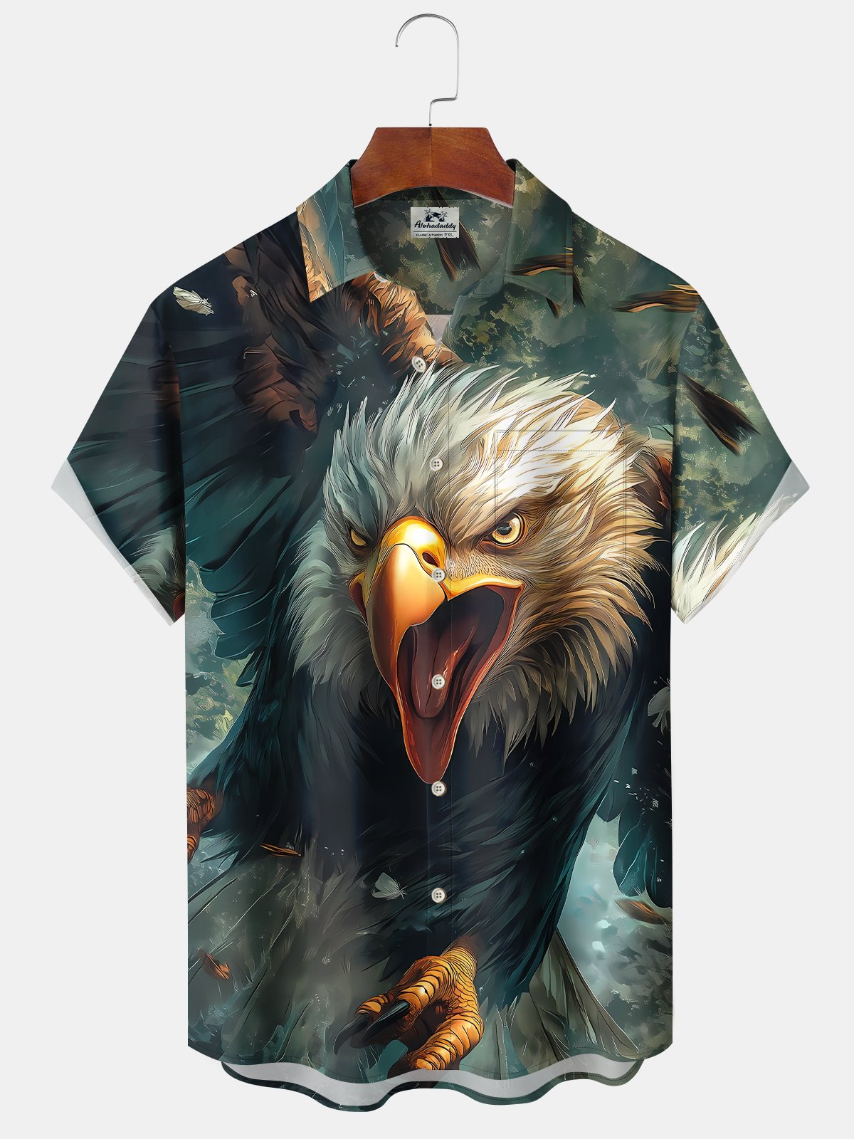American Vintage Holiday Eagle Sky Vacation Hawaiian Shirt For Beach Days, Summer Outings, And Thoughtful Gift Giving