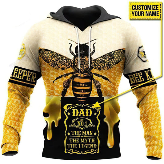 Beekeeper Dad Legend Personalized Hoodie For Everyday Wear Outdoor Adventures And Comfortable Style