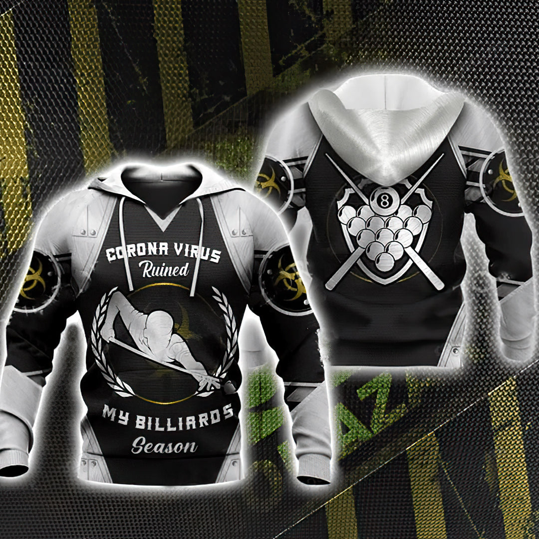 Billiard Season Sport Hoodie For Hobby Enthusiasts Casual Outings Travel And Everyday Comfort