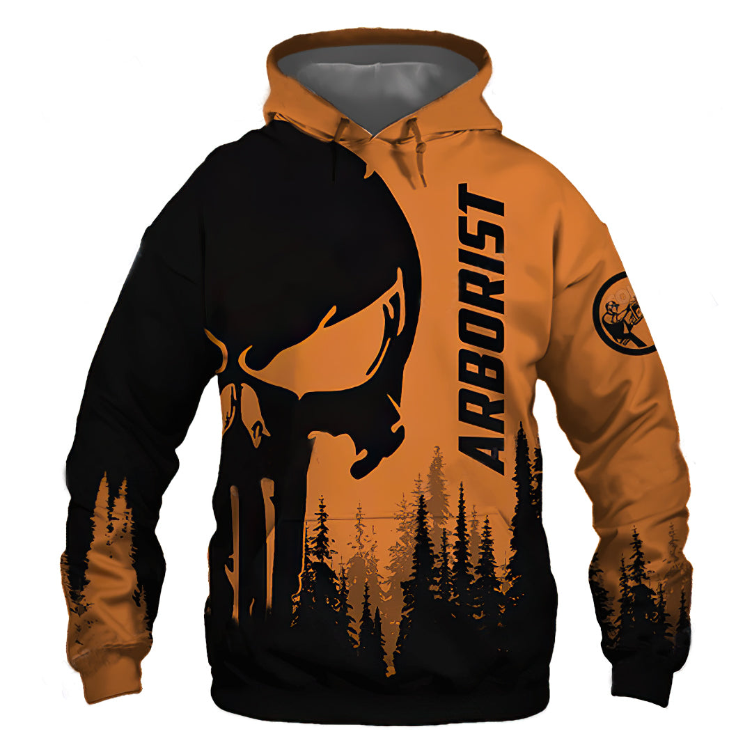 Arborist Skull Work Hoodie For Bold Streetwear Seasonal Events And Comfortable Layering