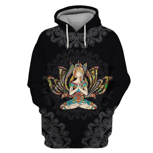 Yoga Meditation Mandala Hoodie For Casual Activities Weekend Travel And Gift Ideas
