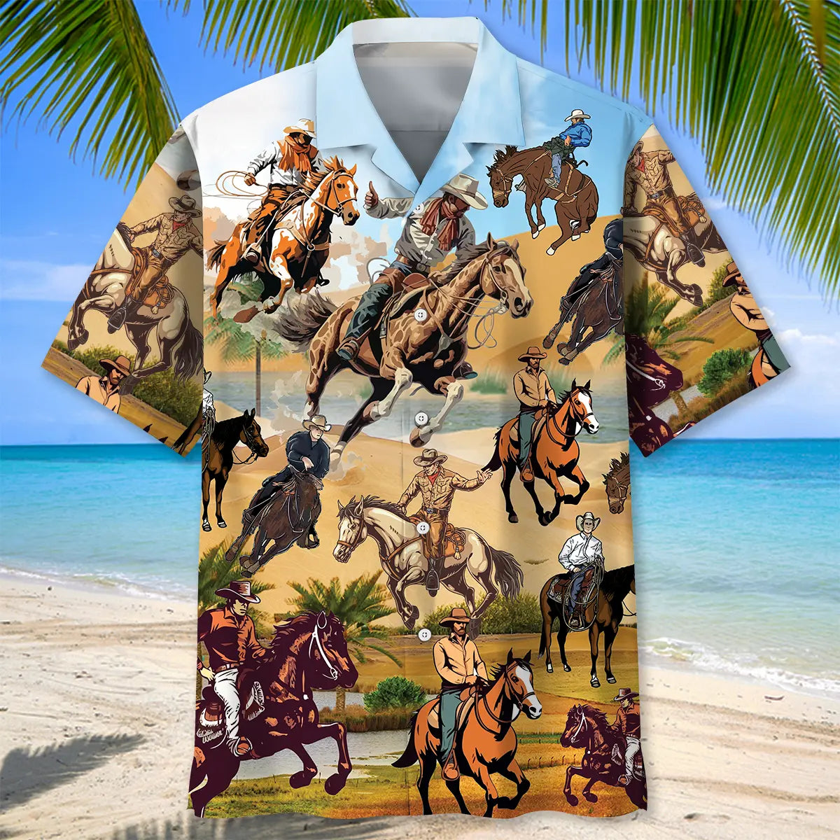Horse Cowboy Hawaiian Shirt For Nature Fans, Resort Trips, And Comfortable Warm Weather Wear