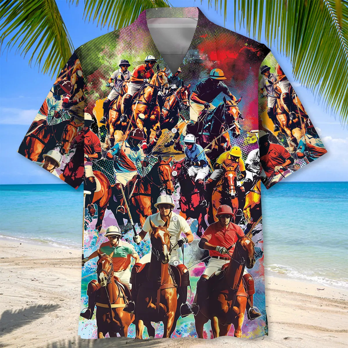 Horse Polo Sport Hawaiian Shirt For Animal Lovers, Beach Travel, And Casual Summer Style