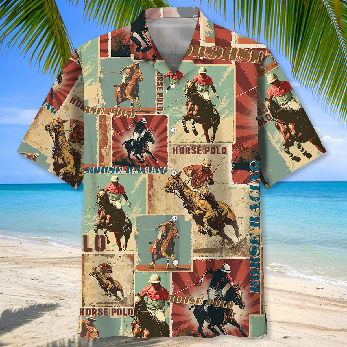 Retro Horse Polo Sport Magazine Hawaiian Shirt For Nature Fans, Resort Trips, And Comfortable Warm Weather Wear