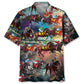 Colorful Horse Racing Hawaiian Shirt For Tropical Holidays, Outdoor Gatherings, And Everyday Comfort
