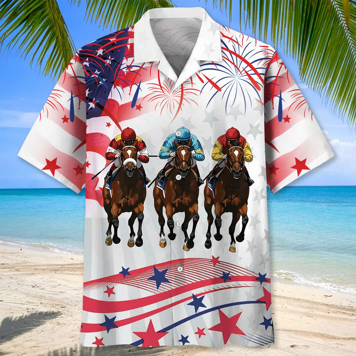 Horse Racing Festive Hawaiian Shirt