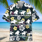 Tropical Horse Racing Hawaiian Shirt For Road Trip Adventures, Resort Days, And Comfortable Everyday Wear