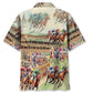 Horse Racing Vintage Stadium Hawaiian Shirt