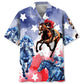 Watercolor Horse Racing Hawaiian Shirt For Racing Fans, Summer Outings, And Relaxed Vacation Wear