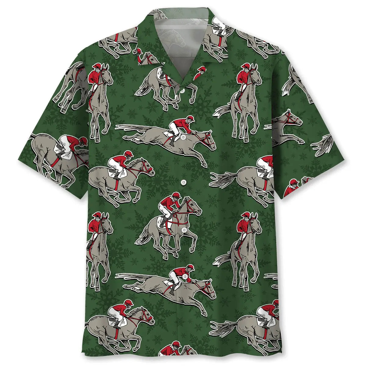 Horse Riding Christmas Hawaiian Shirt For Tropical Holidays, Outdoor Gatherings, And Everyday Comfort