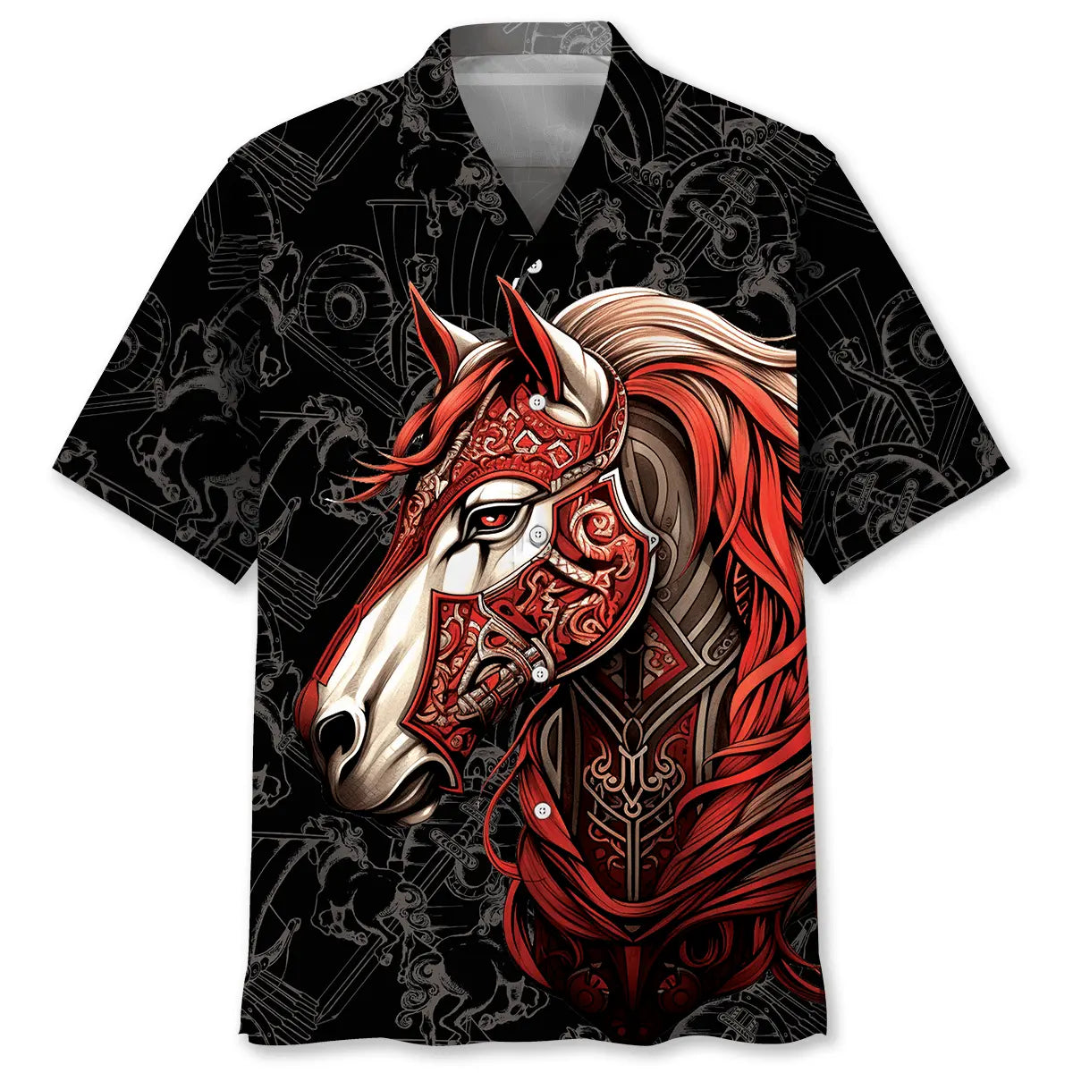 Horse Viking Hawaiian Shirt For Mythic Art Lovers, Coastal Outings, And Thoughtful Gift Giving