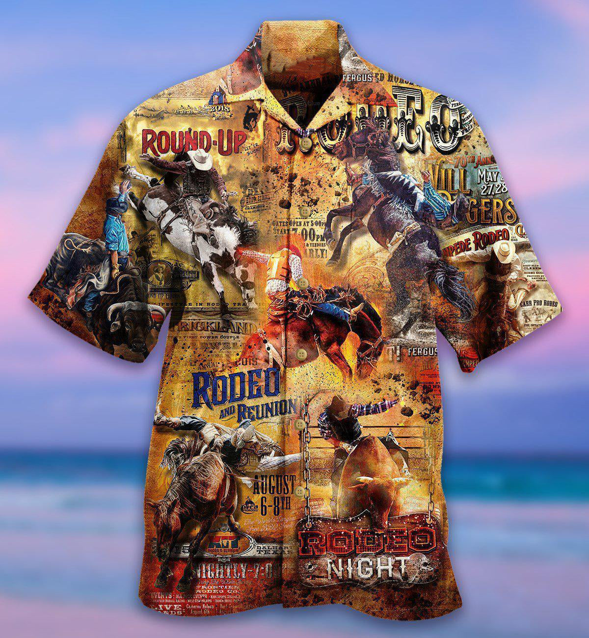 Horse Hawaiian Shirt Pattern Detail For Vacation Travel And Daily Wear