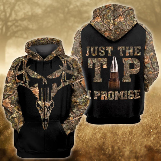Hunting Deer Just Tip Hoodie For Hunting Enthusiasts Daily Wear And Weekend Adventures