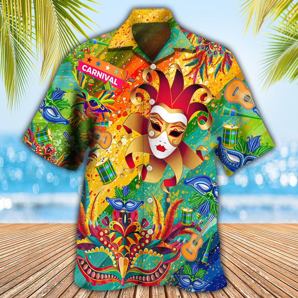 Happy Vintage Carnival Celebration Hawaiian Shirt For Beach Parties And Weekend Getaways