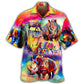 Watercolor Rhino Hawaiian Shirt Artwork View For Coastal Escapes And Resort Style