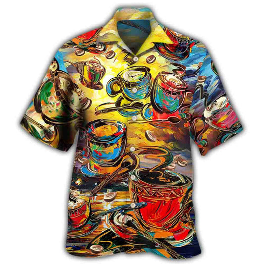 Coffee A Hug Of A Mug Hawaiian Shirt For Summer Parties Resort Vacations And Casual Beach Gatherings