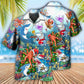 Octopus Shark Beautiful Hawaiian Shirt Artwork Detail For Resort Trips And Outdoor Activities