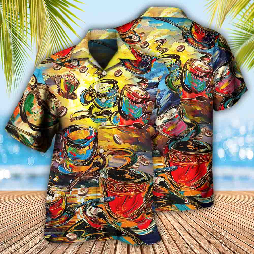 Coffee A Hug Of A Mug Hawaiian Shirt For Summer Parties Resort Vacations And Casual Beach Gatherings
