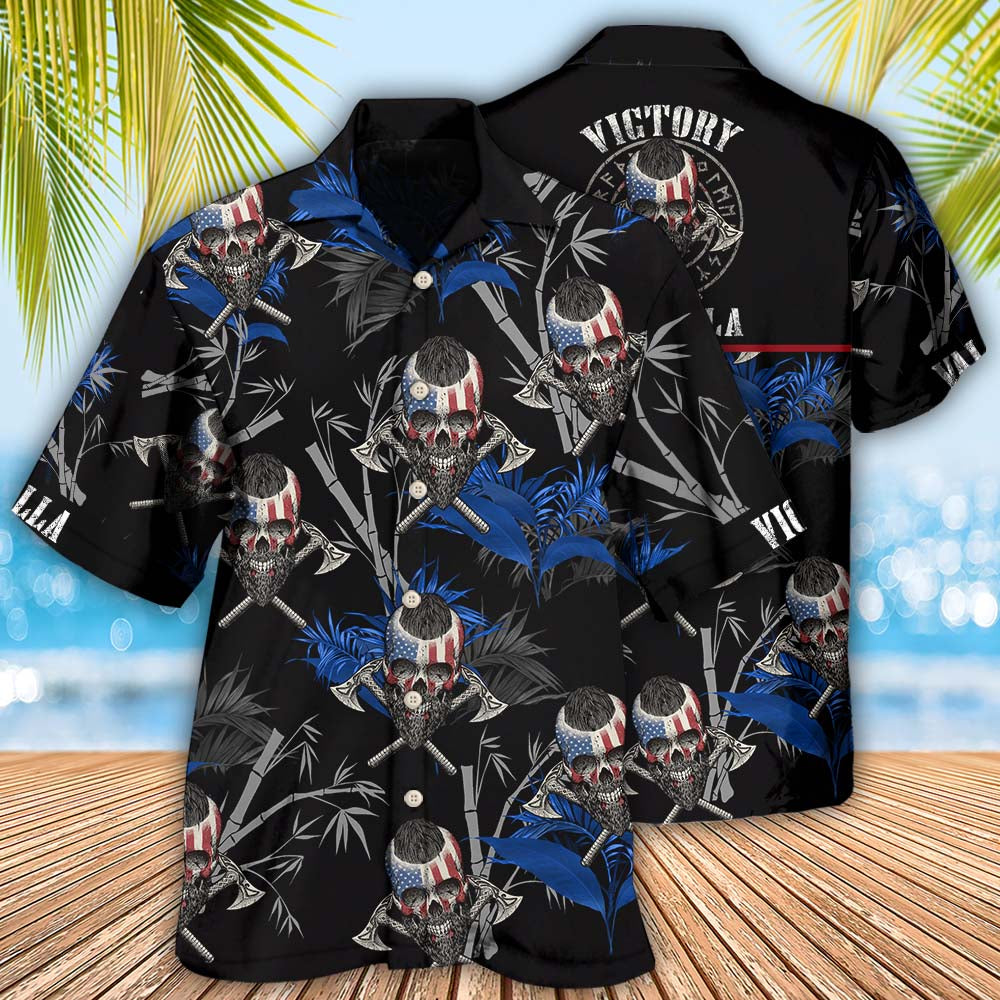 Viking Warrior Hawaiian Shirt With All Over Print For Coastal Vacations Warm Weather Events And Daily Style