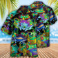 Neon Frog Stunning Hawaiian Shirt For Vacation Days And Relaxed Coastal Outings