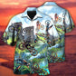 Bicycle Hawaiian Shirt With All Over Print For Coastal Vacations Warm Weather Events And Daily Style