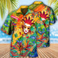 Happy Vintage Carnival Celebration Hawaiian Shirt Pattern Detail For Vacation Travel And Daily Wear
