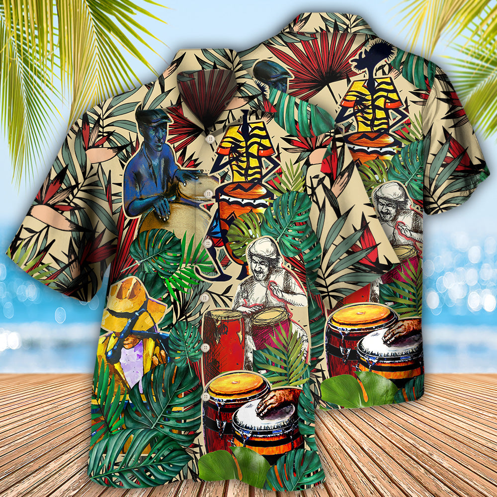 Colorful Congas Palm Trees Hawaiian Shirt For Beach Days, Summer Outings, And Thoughtful Gift Giving