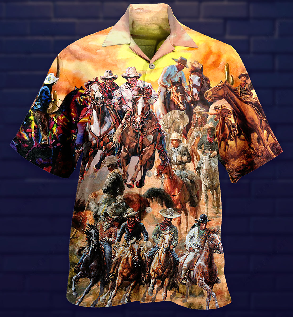 Cowboy Hawaiian Shirt For Warm Weather Adventures And Everyday Comfort