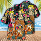 Tiger Comic Jungle Illustration Hawaiian Shirt For Resort Getaways And Comfortable Summer Activities