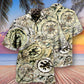 Vintage Clock Hawaiian Shirt With All Over Print For Island Vacation Beach Days And Thoughtful Gifting