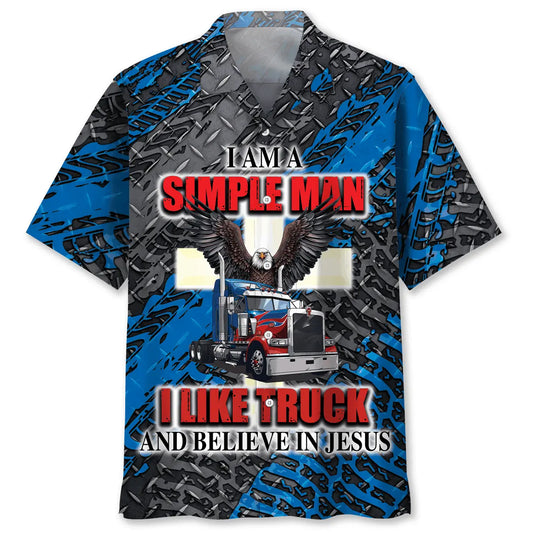 Classic Truck Faith Hawaiian Shirt For Racing Fans, Summer Outings, And Relaxed Vacation Wear