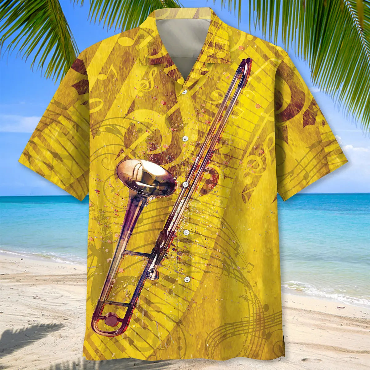 Trombone Music Humor Hawaiian Shirt For Resort Escape And Relaxed Summer Style