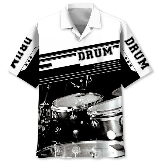 Drum Bass Hawaiian Shirt For Concert Lovers, Tropical Holidays, And Thoughtful Gift Giving