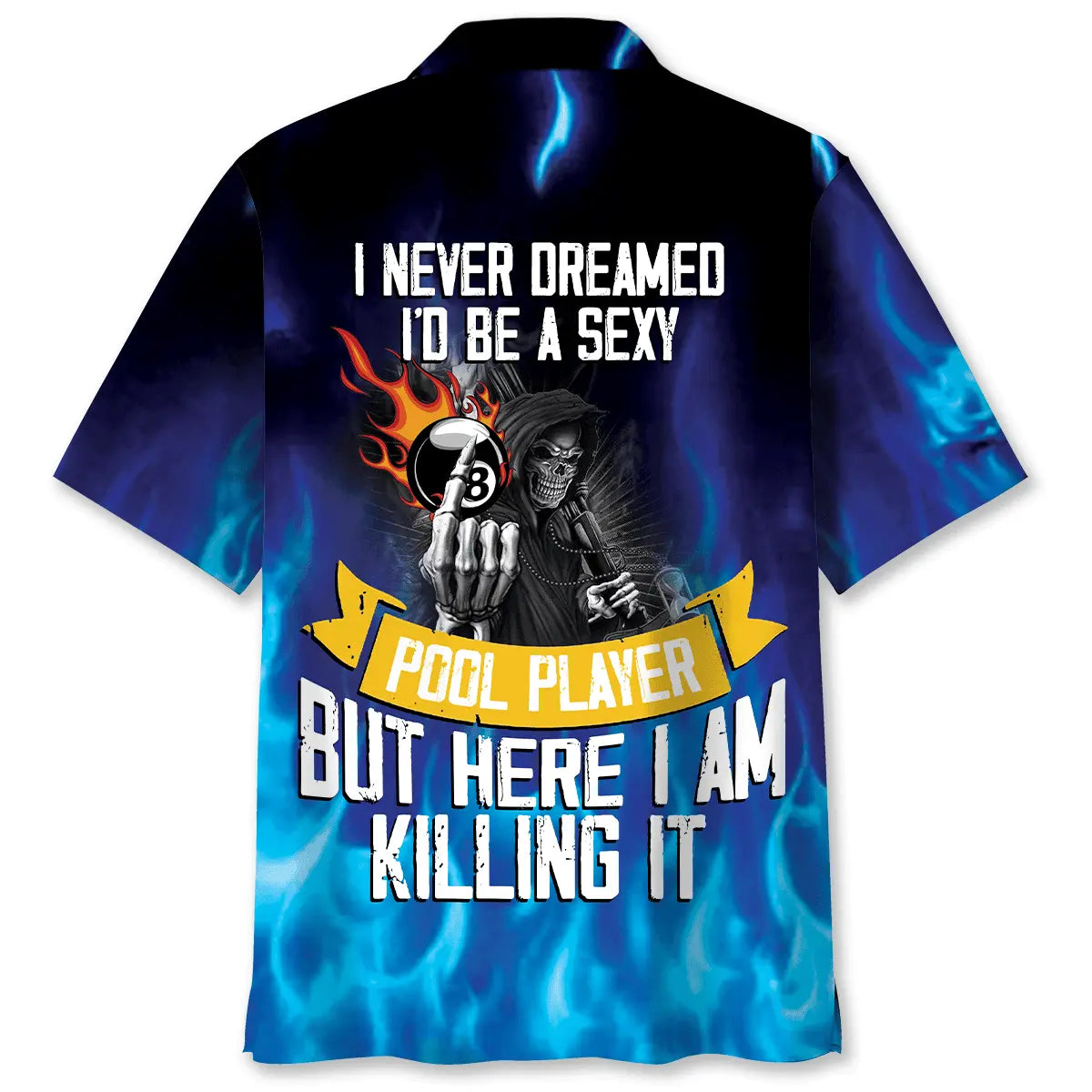 Confident Pool Player Humor Hawaiian Shirt For Summer Vacation, Beach Travel, And Casual Wear