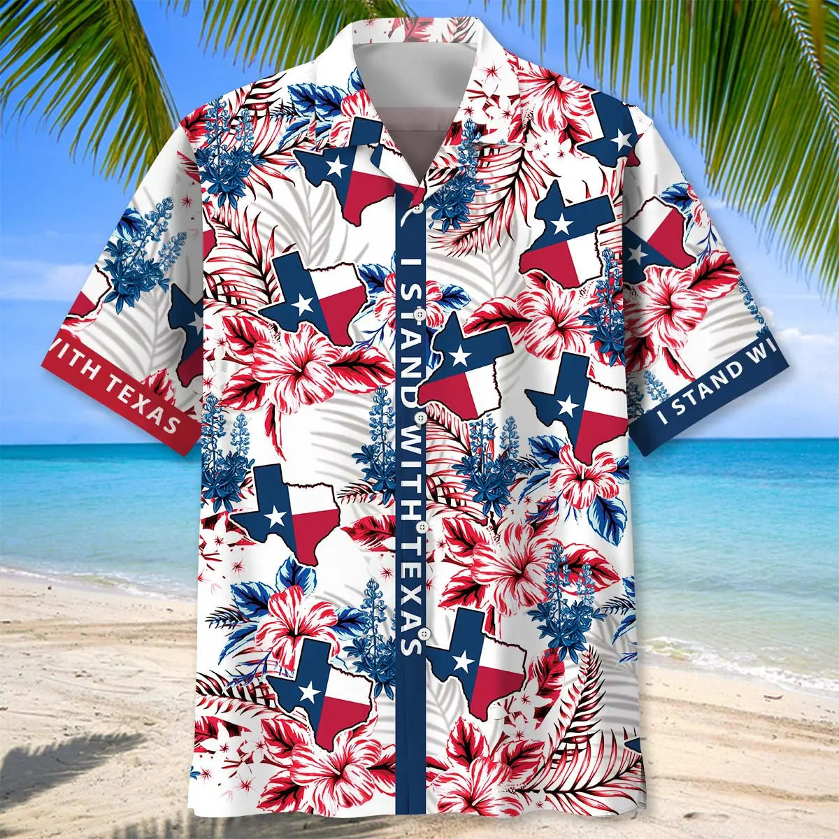 Texas Pride Hawaiian Shirt For Coastal Travel, Casual Events, And Comfortable Summer Wear