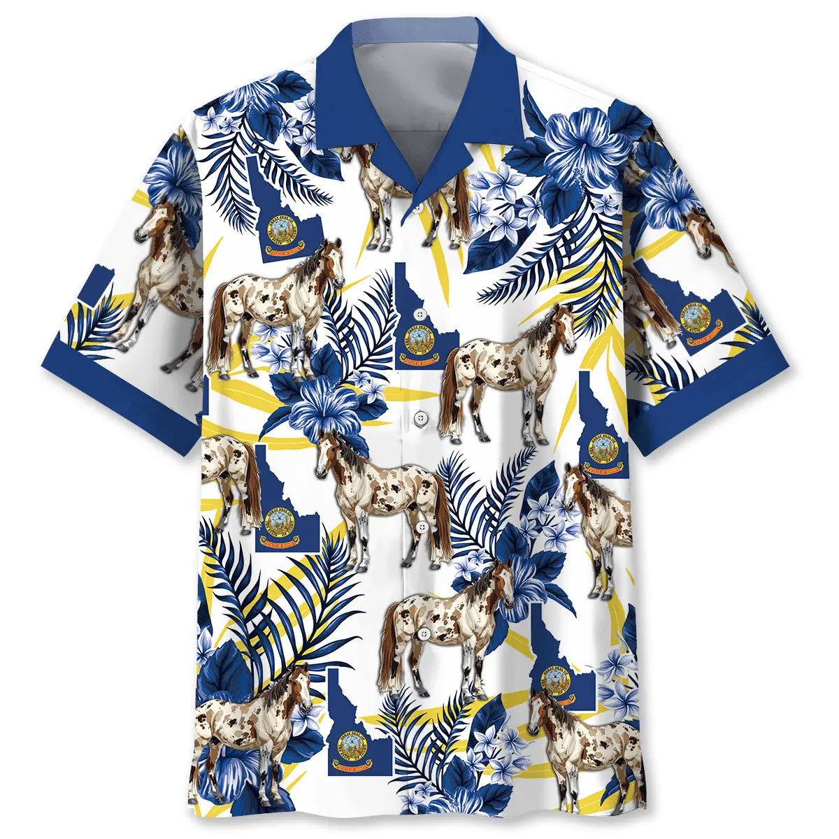 Idaho Proud Appaloosa Hawaiian Shirt For Poolside Gathering, Relaxed Getaway, And Travel Ready Style