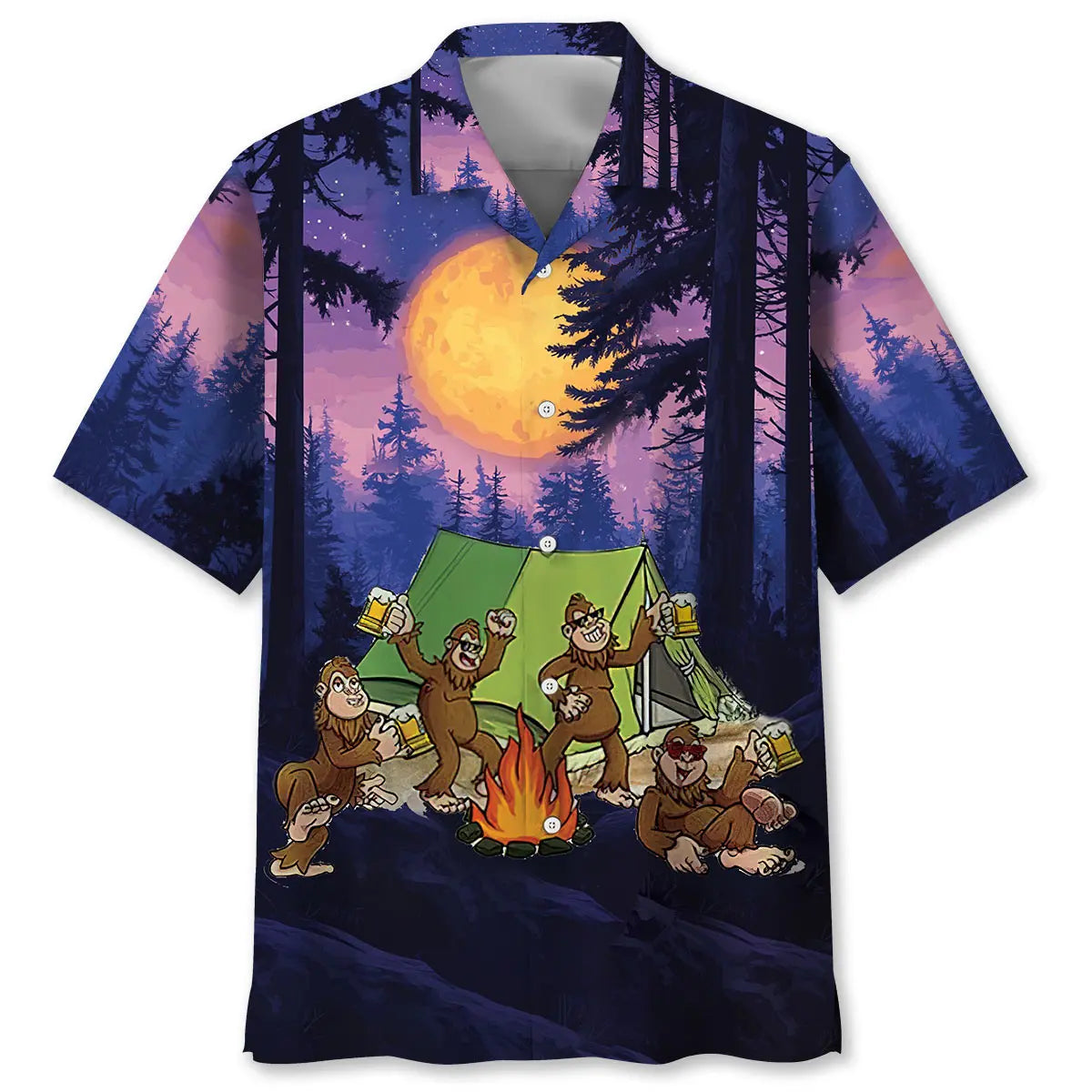 Hawaiian Shirt / Adults / S If I'm Drunk It's My Camping Friend's Fault Hawaiian Shirt