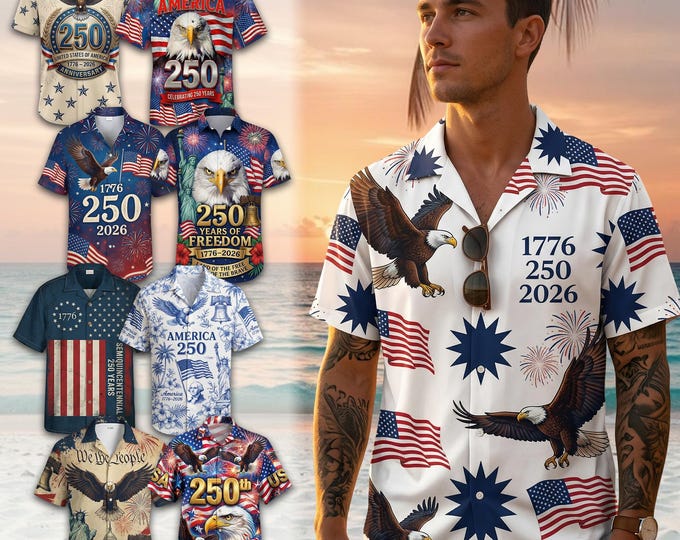 American Independence 250th Anniversary Freedom USA Hawaiian Shirt For Island Getaway And Coastal Casual Wear