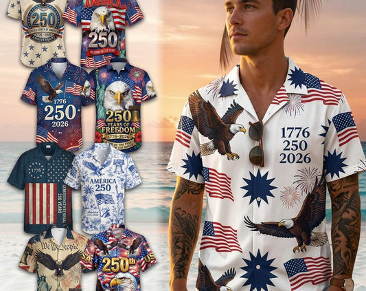 American Independence 250th Anniversary Freedom USA Hawaiian Shirt For Island Getaway And Coastal Casual Wear