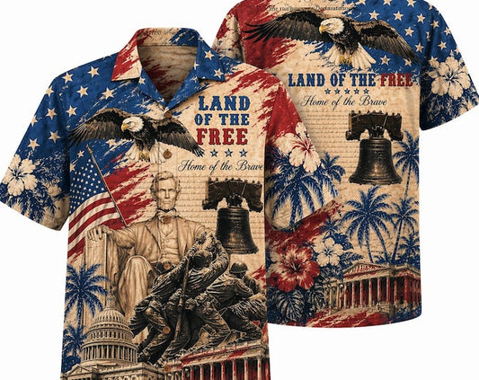 American Independence 250th Anniversary Celebration Hawaiian Shirt For Island Adventure And Vacation Style