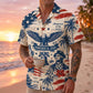 American Independence 250th Anniversary 1776 2026 Patriotic Colors Hawaiian Shirt For Warm Weather Outing And Outdoor Comfort