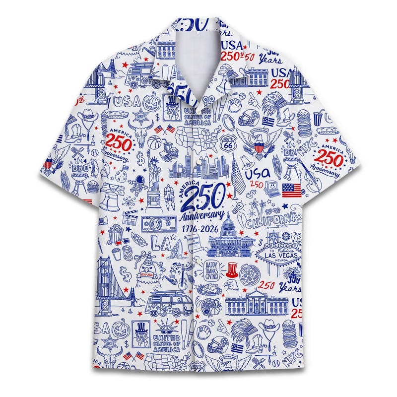 American Independence 250th Anniversary Hawaiian Shirt For Warm Weather Outing And Thoughtful Gifting