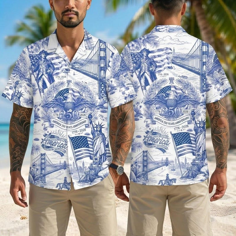 American Independence 250th Anniversary Liberty Freedom Hawaiian Shirt For Vacation Cruise And Island Inspired Style