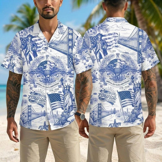 American Independence 250th Anniversary Liberty Freedom Hawaiian Shirt For Vacation Cruise And Island Inspired Style
