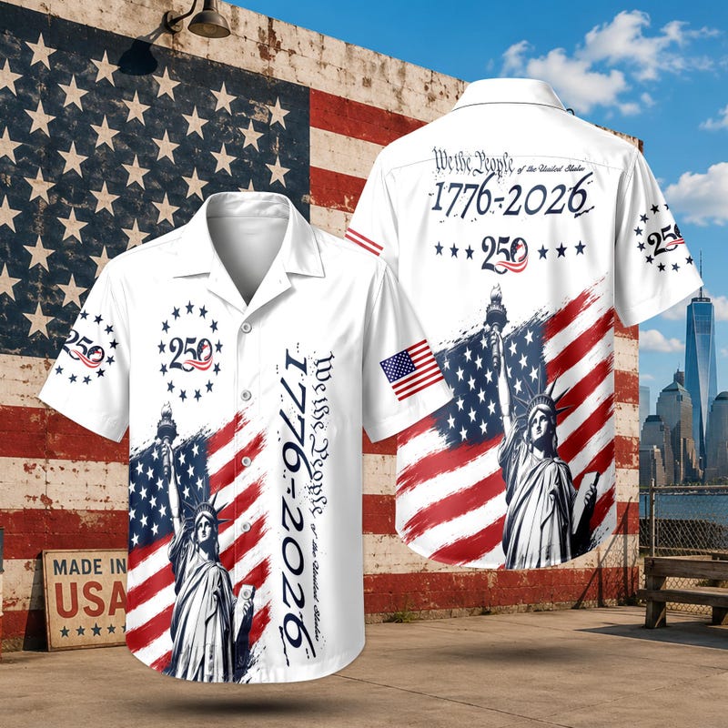 American Independence 250th Anniversary Family Freedom Hawaiian Shirt For Beach Travel And Seasonal Wardrobe