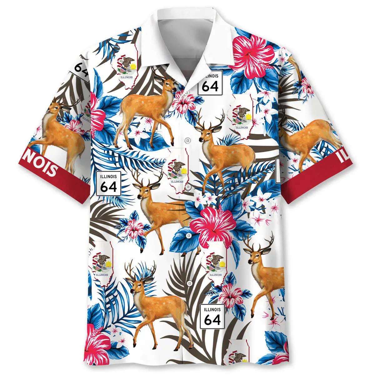 Illinois Proud Hawaiian Shirt For Family Vacation And Weekend Wear