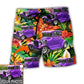 Antique Car Tropical Floral Personalized Photo Beach Shorts Print View For Coastal Escapes And Casual Outings