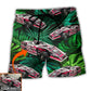 Car Dirty Track Racing Tropical Personalized Photo Beach Shorts For Sunny Holidays And Comfortable Daily Styling